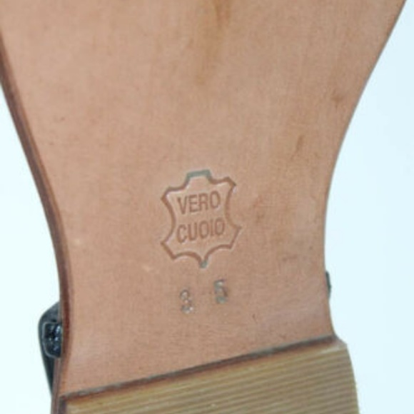 BOEM PLAGE BLACK LEATHER BEADED SANDALS Sz 35 - Picture 5 of 6